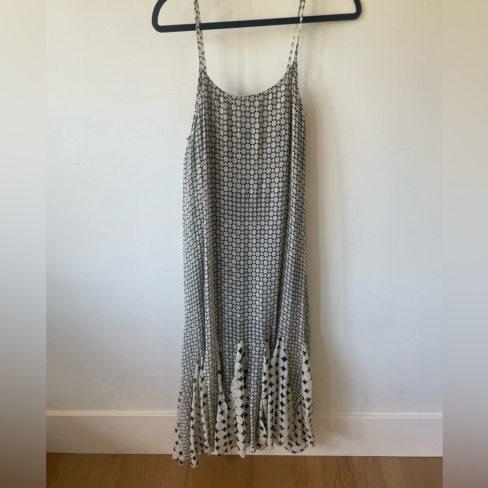 Chan Luu maxi cream and black dress